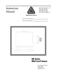 Thumbnail of document Manual - HB Control Grade Hydrostatic Level Transmitter
